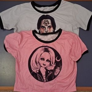 Horror crop tops